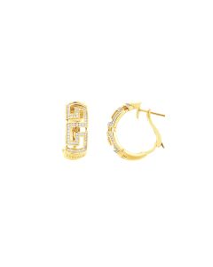 Versace Greca Earrings Yellow Gold