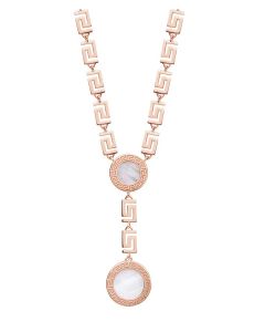 Versace Greca Pendant Rose Gold , Mother of pearl