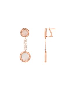 Versace Greca Earrings, Rose Gold