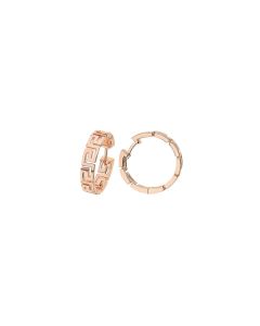 Versace Greca Earrings Huggy Rose Gold