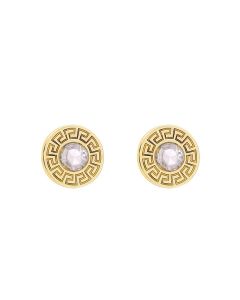 Versace Greca Earrings Gold With Diamond
