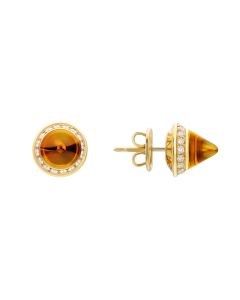 Versace Virya Earring Gold With Diamond 