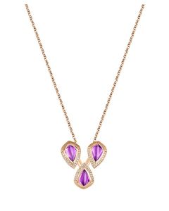 Versace Gorgon Claw Pendant Rose Gold With Diamond 