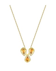Versace Gorgon Claw Pendant yellow Gold With Diamond 