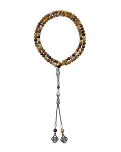 DICI Milano Subha Rhodium brown beads with silver