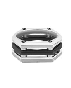 Michel Herbelin Ring For Men Steel Silver Size 62