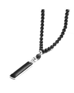 Zyan Onyx Misbaha – 99 Prayer Beads - Silver Accents