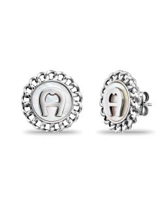 Aigner logo ladies earring steel silver 