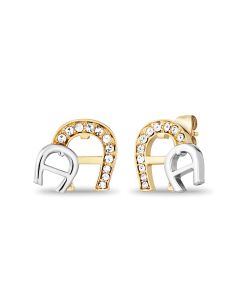 Aigner A logo ladies earring steel gold