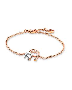 Aigner A logo ladies bracelet steel rose gold with crystal