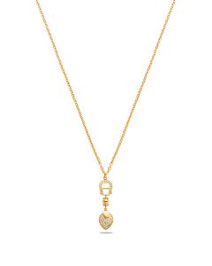 Aigner logo love necklace gold with crystal 