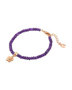 Aigner IDALIA bracelet for women rose gold with Purple beads