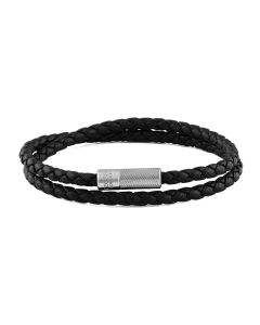 Double Wrap Pop Rigato Bracelet black