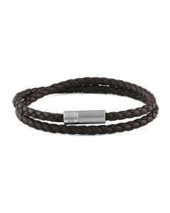 Double Wrap Pop Rigato Bracelet in Brown 