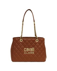 Roberto Cavalli Perla Shoulder Bag for women brown leather 