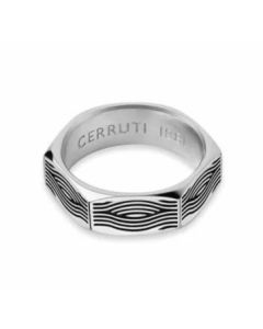 Cerruti 1881 ring for men steel black size 62