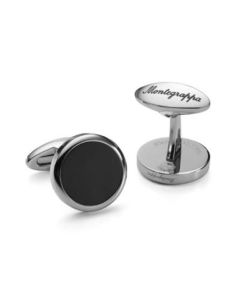 Montegrappa Classico Cufflink , Silver & Black
