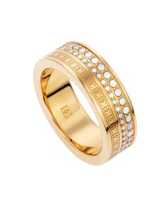 DICI Milano ring for women steel gold with MOP size 7