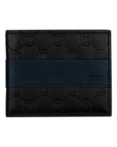 DICI Milano wallet for men 6cc with blue and black leather