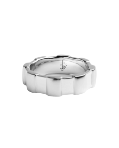 Zyan Thin Classic Silver Band Ring - Grooved - Size 7.5