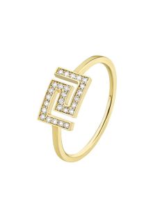 Versace Greca Ring For Women Gold With Diamond Size 52