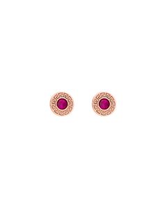 Versace Greca Prism Earring For Women , Rose Gold