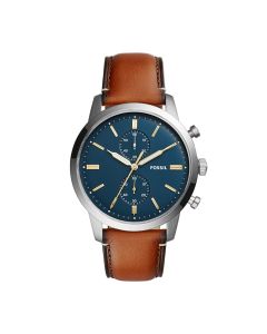 Fossil TOWNSMAN watch for men , Brown / Blue