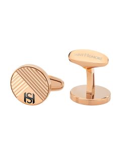Saint Honore Rose Gold Cufflinks with Engraving SH Logo