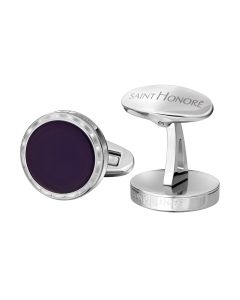 Saint Honore Men Cufflinks Steel Silver - Blue