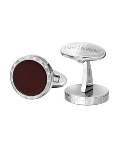 Saint Honore Men Cufflinks Steel Silver - Brown