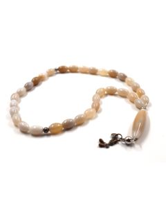 Tateossian Subha Rhodium Silver with Ivory color