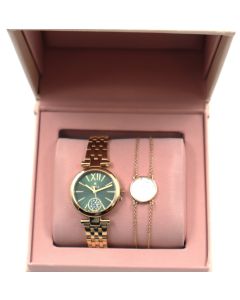 DICI Milano Women's Watch and Bracelet Set - Gold / Green 