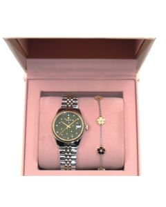DICI Milano Women's Watch Set - Two-Tone with Green 