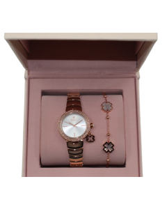 DICI Milano Women's Watch Set - Rose Gold, Crystal 