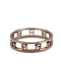 Aigner logo ring for women steel silver - size 56