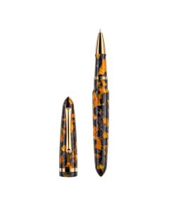 Montegrappa Venetia Havana Amber Rollerball pen, Gold 