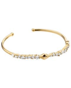 Just Cavalli ladies bangle stainless steel gold with crystal  