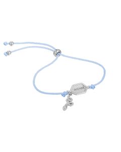 Just Cavalli women bracelet silver with blue nylon