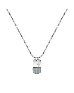 Maserati Necklace For Men Stainless Steel Silver , Gun