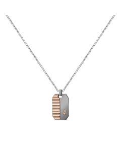 Maserati Necklace For Men Rose Gold ,Stainless Steel Silver