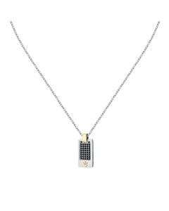 Maserati ICONIC PEND necklace steel black , Gold size 45+5CM