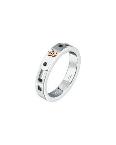 Maserati logo print ring for men silver , Rose gold size 27