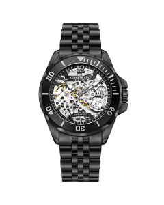 Kenneth Cole Automatic Skeleton Men Watch Steel Black