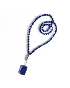 Zyan Lapis Lazuli Misbaha – 99 Beads with Silver Accents
