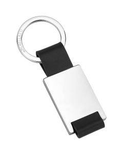 Morellato PRESTIGE keyring for women silver , Black leather