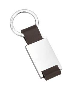 Morellato PRESTIGE keyring for women silver , Brown leather