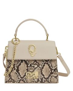 Roberto Cavalli Cream NOIRA Medium Leather handbag