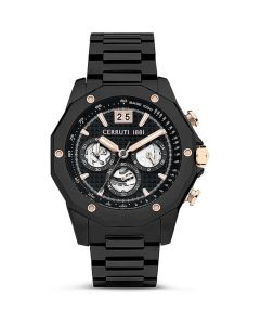 Cerruti 1881 MOLVENO watch for men steel black