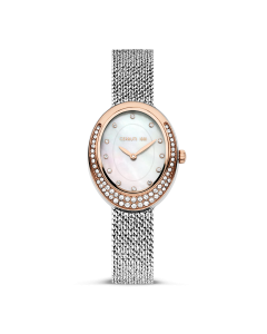 Cerruti 1881 Nemi Crystals ladies watch steel silver , Rose gold