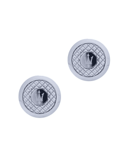 Maserati logo cufflink for gent stainless steel silver  